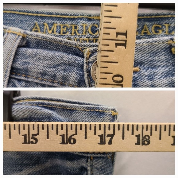 American Eagle Relaxed Straight Jeans Size 32x30 Men's Blue Denim - Picture 12 of 12